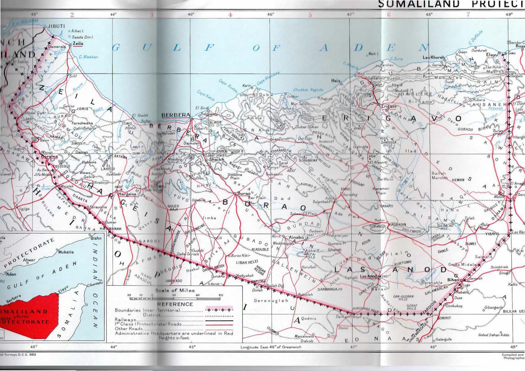 Somaliland Map 1956